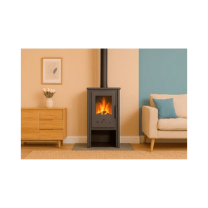 ESTUFA DE LEÑA AMINA CON LEÑERO INFERIOR EIDER BIOMASA