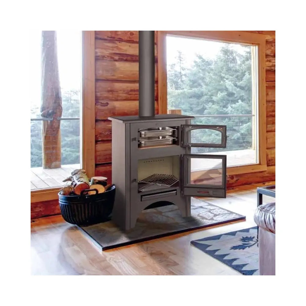 Estufa de leña Jaen base y Jaen Plus con horno 10.5 kw Joyma