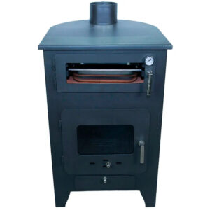 BARBACOA CON HORNO DE LEÑA MODELO LOG 9.5 KW FONDO REDONDEADO JOYMA