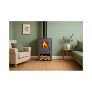 ESTUFA DE LEÑA SAMIRA CON LEÑERO INFERIOR EIDER BIOMASA