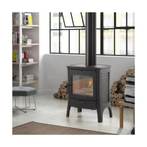 ESTUFA DE LEÑA E-20 SE HIERRO FUNDIDO ECODESING PINTADA HERGOM